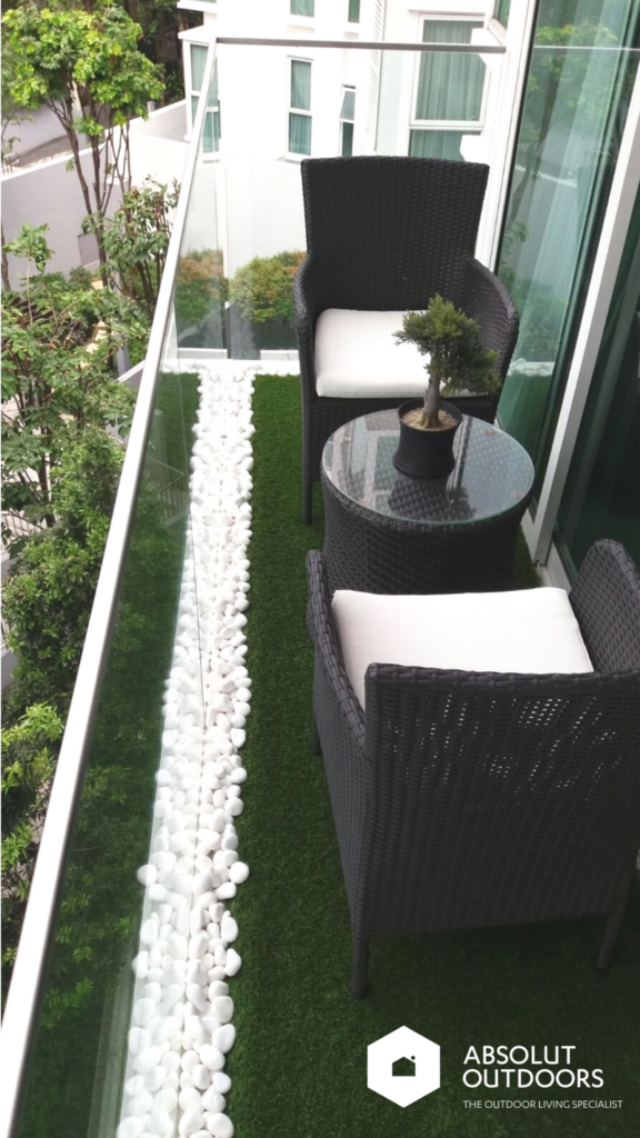 Variety of Flooring Materials at Balcony