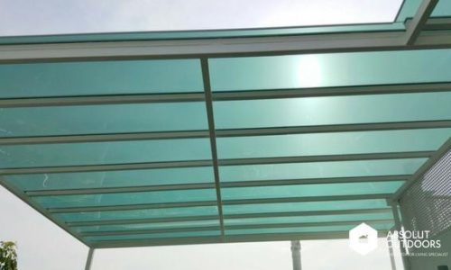 White-trellis-with-blue-green-polycarbonate